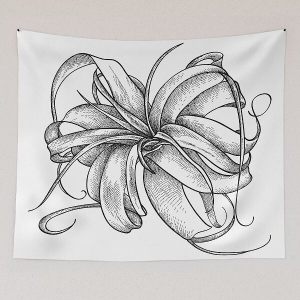 Item preview, Sketch of airplant Tillandsia.  designed and sold by Bokasana.