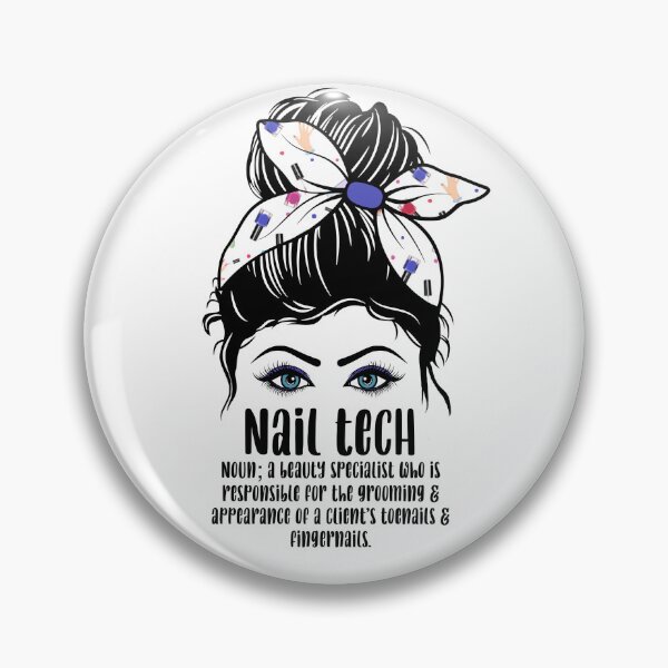 Item preview, Nail Tech with Definition Messy Bun designed and sold by ItsaMomThingLLC.