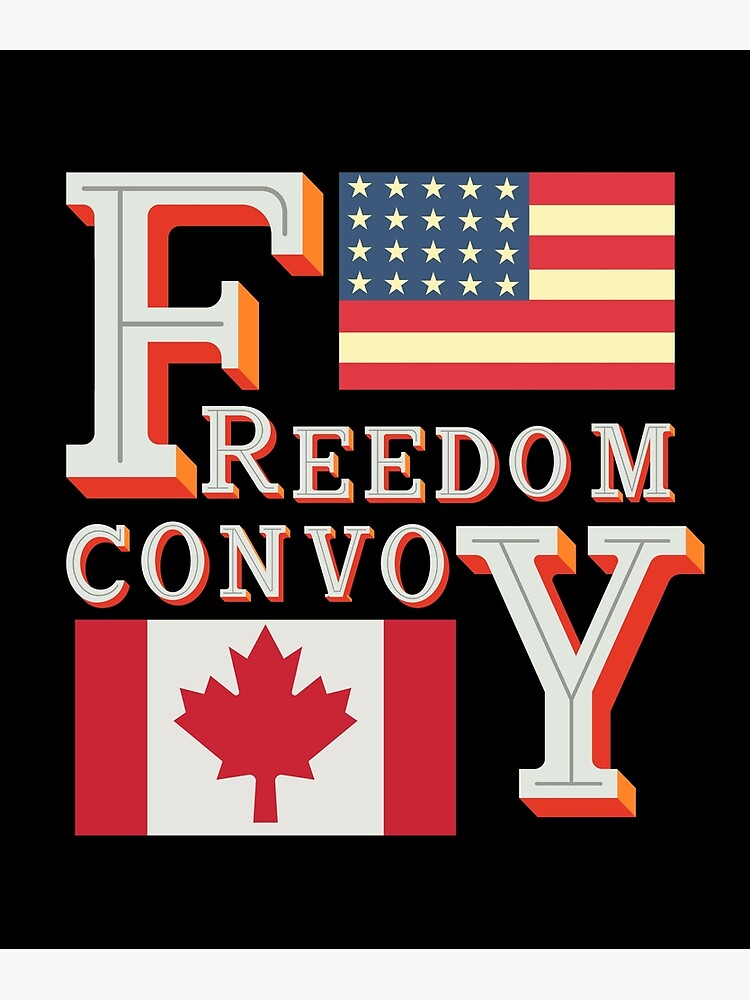 Disover Copy of FREEDOM CONVOY 2022 Canadian and american Trucker vintage cool trucker 2022 Premium Matte Vertical Poster