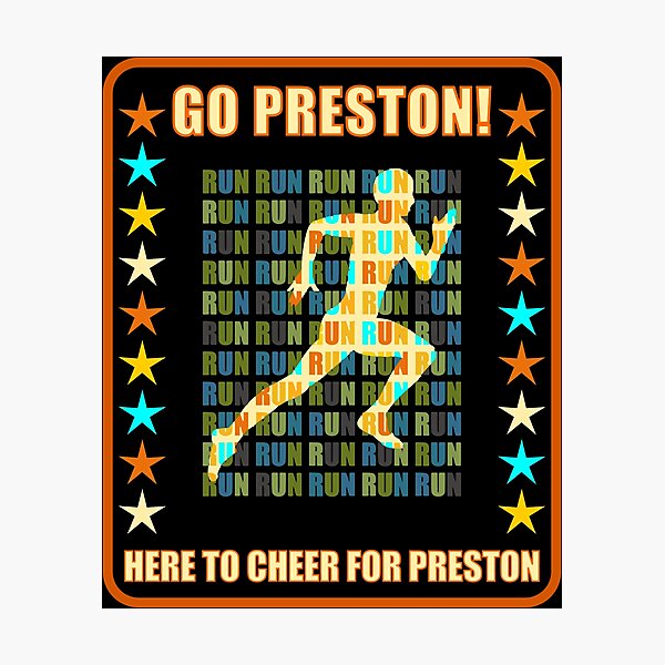 Item preview, Go Preston Runner Support Fan Here to Cheer Favorite Athlete designed and sold by artfulnotebook.