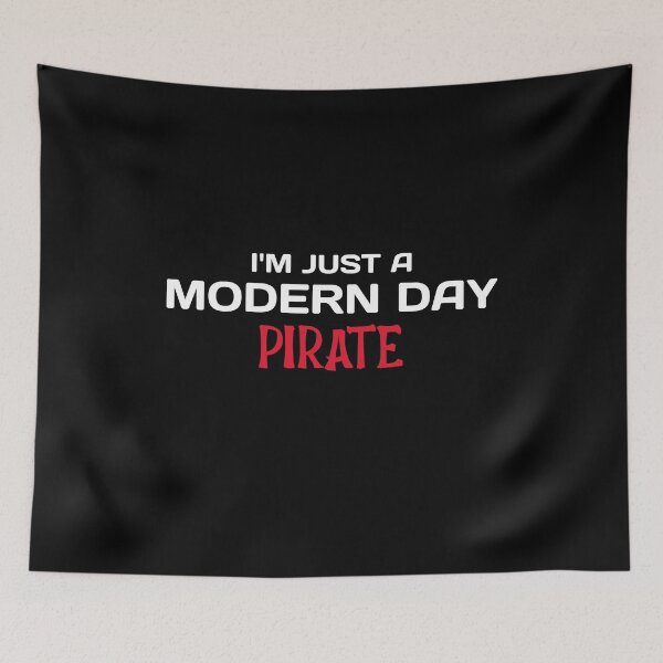 Item preview, Amputee modern day pirate funny slogan white font designed and sold by NerdnGeekshop.