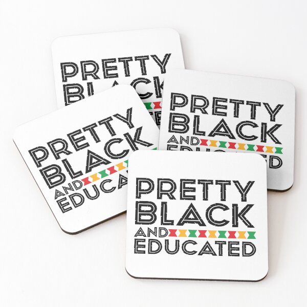 Item preview, ⭐⭐⭐⭐⭐(204) - Pretty BLACK and educated, motivational shirt for black history month with African colors designed and sold by kind4you.