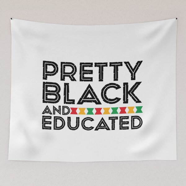 Item preview, ⭐⭐⭐⭐⭐(204) - Pretty BLACK and educated, motivational shirt for black history month with African colors designed and sold by kind4you.
