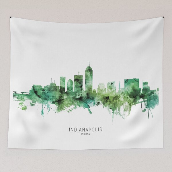 Artikelvorschau, Indianapolis Indiana Skyline entworfen und verkauft von ArtPrints.