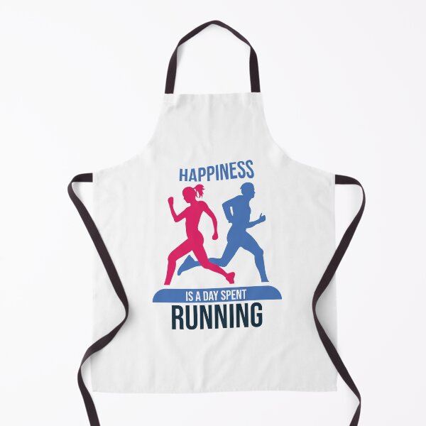 Item preview, Happiness Is A Day Spent Running Humor Pink And Sky blue Running Lovers Gift Funny Runners Quote designed and sold by pedrored369.