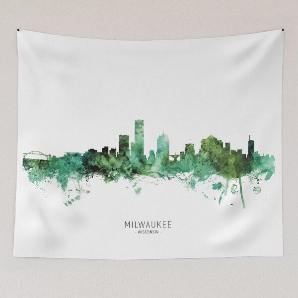 Item preview, Milwaukee Wisconsin Skyline designed and sold by ArtPrints.