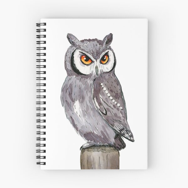 Item preview, A watercolor drawing of a white-faced owl. designed and sold by Bwiselizzy.