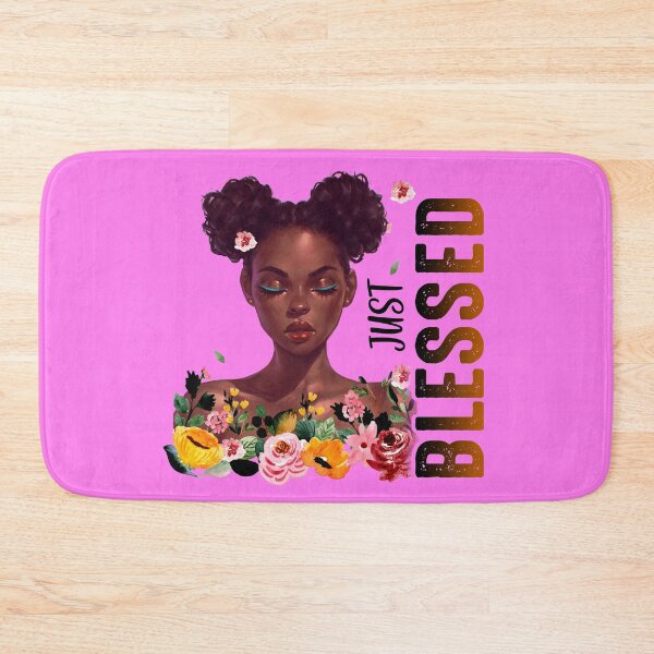 Item preview, "Just Blessed" Afro Art designed and sold by LYSandCo.