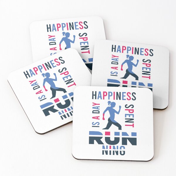 Item preview, Funny Happiness Is A Day Spent Running Female Running Lovers Gift Funny Cool Women Runners Quote  designed and sold by pedrored369.