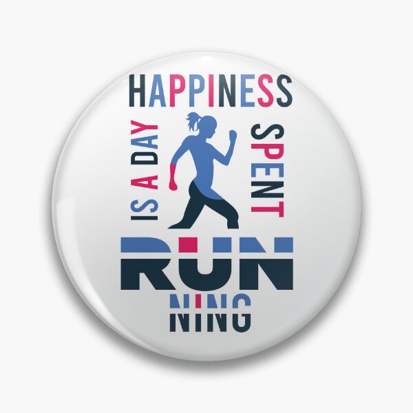 Item preview, Funny Happiness Is A Day Spent Running Female Running Lovers Gift Funny Cool Women Runners Quote  designed and sold by pedrored369.