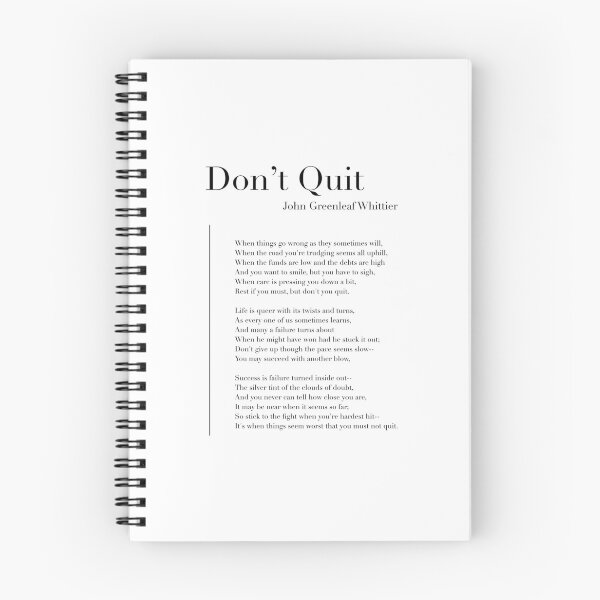 Item preview, Don’t Quit by John Greenleaf Whittier designed and sold by wisemagpie.