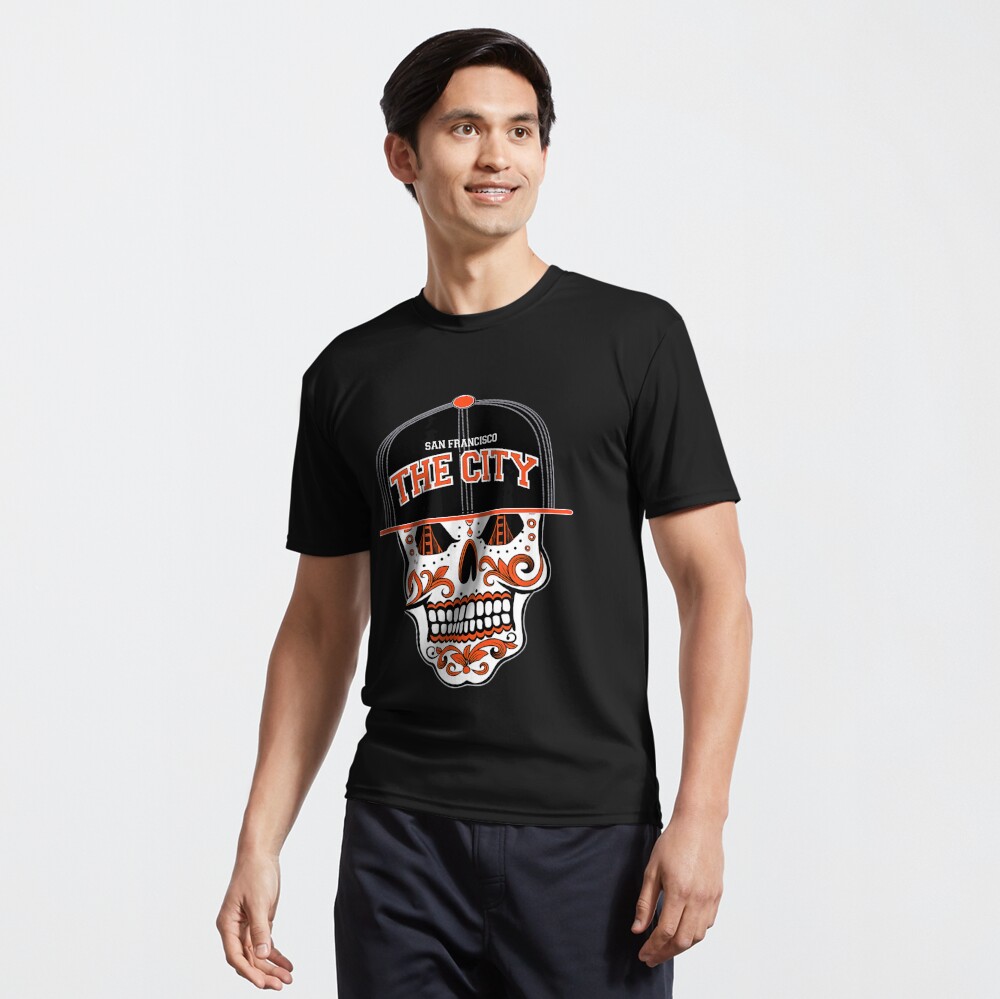  San Francisco The City Sugar Skull Bay Bridge Golden Gate T- Shirt : Clothing, Shoes & Jewelry