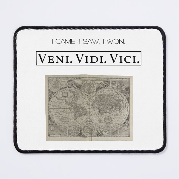 Item preview, Old World Map With Veni. Vidi. Vici. I came. I saw. I won. Old Latin Phrase From Ceasar designed and sold by WordsOf--Wisdom.