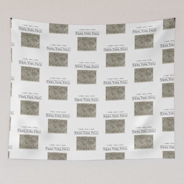 Item preview, Old World Map With Veni. Vidi. Vici. I came. I saw. I won. Old Latin Phrase From Ceasar designed and sold by WordsOf--Wisdom.