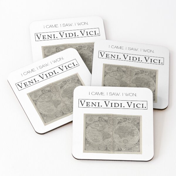 Item preview, Old World Map With Veni. Vidi. Vici. I came. I saw. I won. Old Latin Phrase From Ceasar designed and sold by WordsOf--Wisdom.