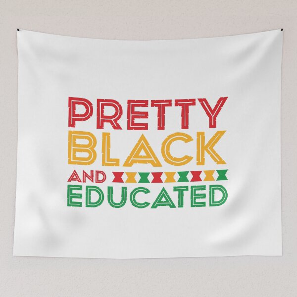 Item preview, ⭐⭐⭐⭐⭐(89) - Pretty BLACK and educated, motivational shirt for black history month with African colors designed and sold by kind4you.
