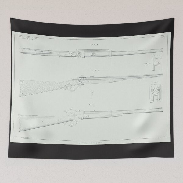 Item preview, "Improvements in Breech-Loading Fire-Arms" Sharp 1852 designed and sold by Lambert & Lambert Antiques.