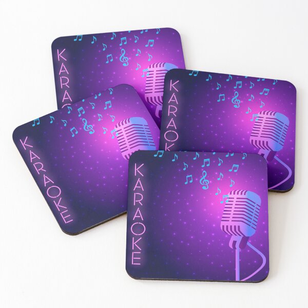 Item preview, Karaoke night party vector glowing poster with negative space designed and sold by Familyshmot.