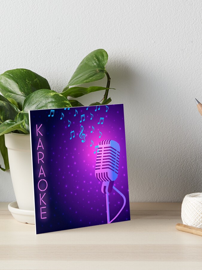 Microphone Karaoké Design Plat, Illustration Vectorielle, Vecteur