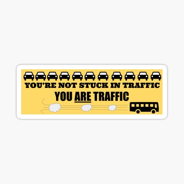 Item preview, Public Transit Bumper Sticker designed and sold by FunFight.