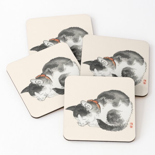 Item preview, Sleeping cat by Kōno Bairei designed and sold by see-the-fox.