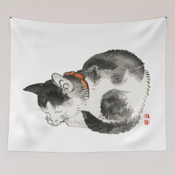 Item preview, Sleeping cat by Kōno Bairei designed and sold by see-the-fox.