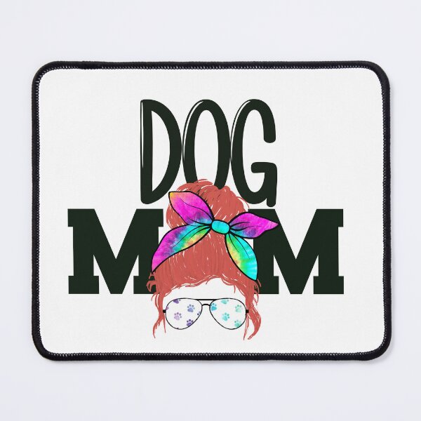 Item preview, Dog Mom Redhead Tie Dye Messy Bun designed and sold by ItsaMomThingLLC.