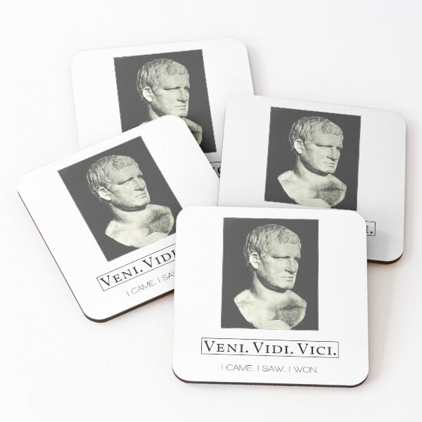 Item preview, Ceasar Portrait Veni. Vidi. Vici. I came. I saw. I won. Old Latin Phrase From Ceasar designed and sold by WordsOf--Wisdom.
