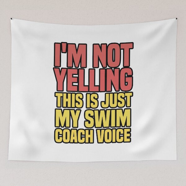 Item preview, I'm Not Yelling This is just My Swim Coach Voice Funny Saying Gift designed and sold by BestComicss.
