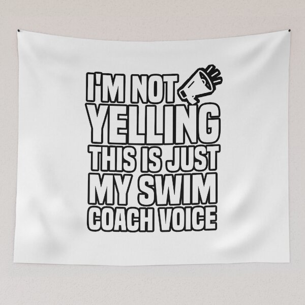 Item preview, I'm Not Yelling This is just My Swim Coach Voice Funny Saying Gift designed and sold by BestComicss.