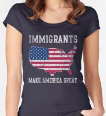 Immigrants Make America Great Women's Fitted Scoop T-Shirt