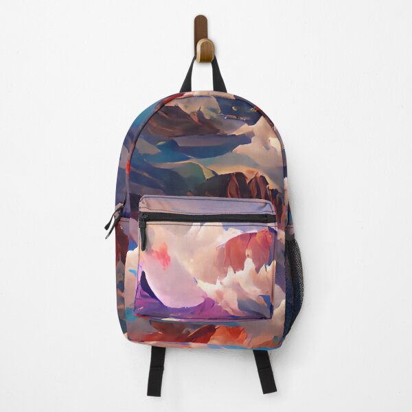 Item preview, Colorful Abstract Cloudy Mountains designed and sold by advanceprintart.