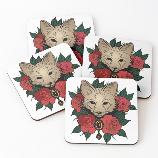 Item preview, Fennec fox face and flower designed and sold by karimaK-71.