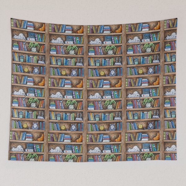 Item preview, Cats in the library designed and sold by sanyijudit.