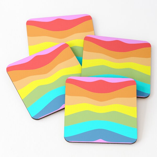 Item preview, 65 MCMLXV Rainbow Color Block Wave Pattern designed and sold by 65 MCMLXV.
