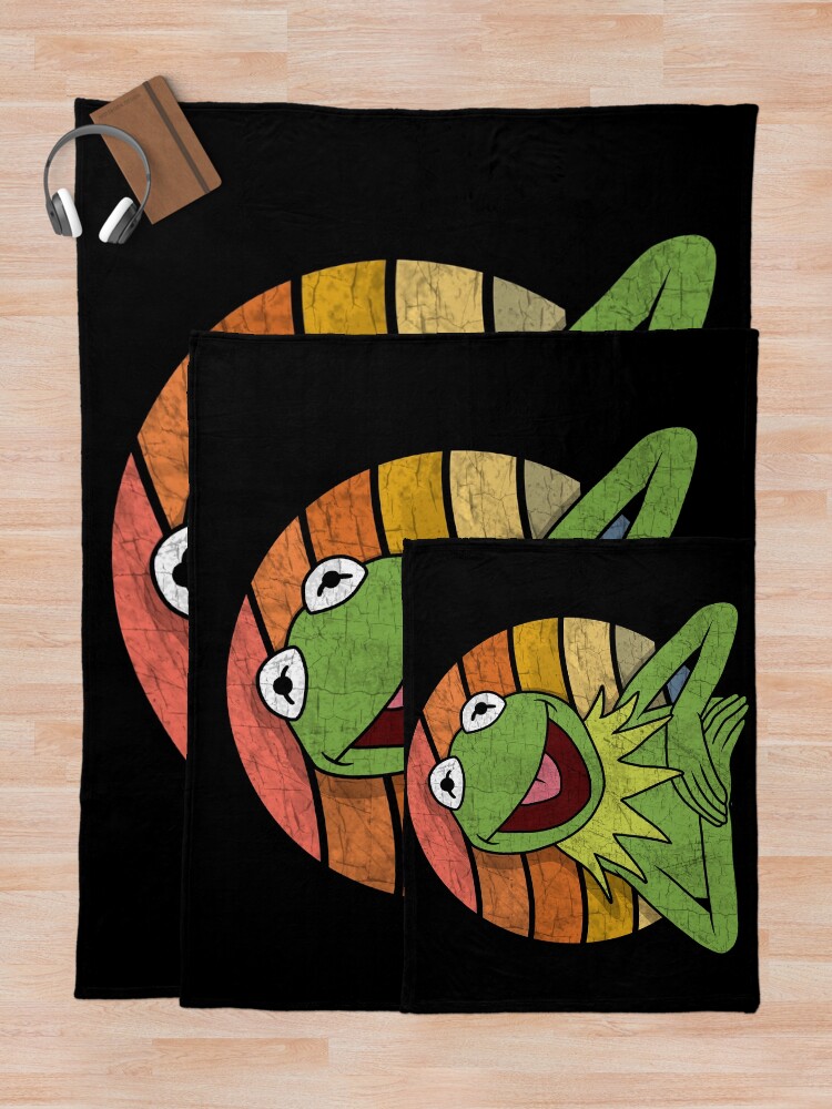 Thumbnail 5 of 6, Throw Blanket, Kermit The Frog designed and sold by ValentinaHramov.