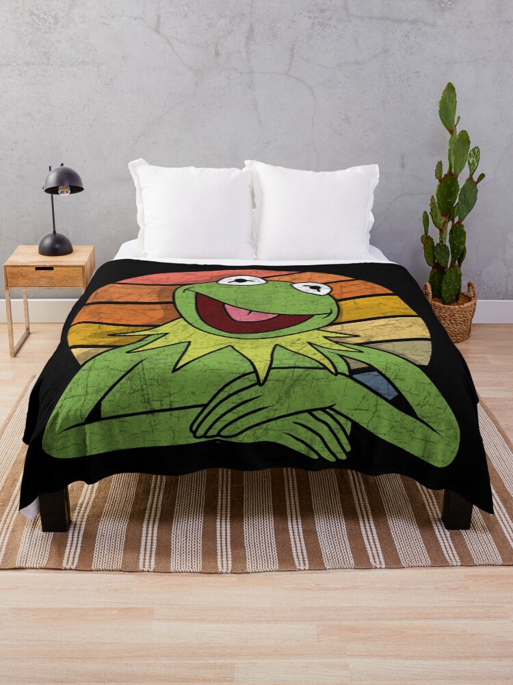 Thumbnail 1 of 6, Throw Blanket, Kermit The Frog designed and sold by ValentinaHramov.