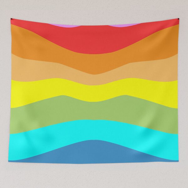 Item preview, 65 MCMLXV Rainbow Color Block Wave Pattern designed and sold by 65 MCMLXV.