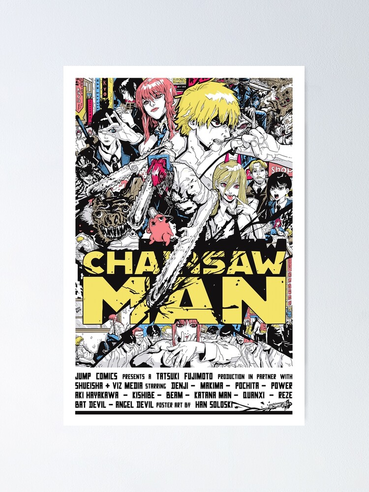 "Chainsaw Man Movie Poster Color" Poster for Sale by hansoloski | Redbubble