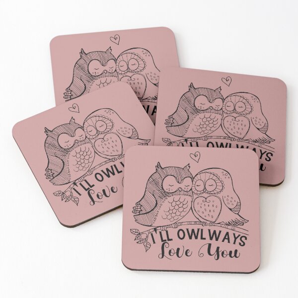 Item preview, I'll Owlways Love You, Cute Sweet Owl Couple Gift for Valentines- and Birthdays designed and sold by DiensDesign.