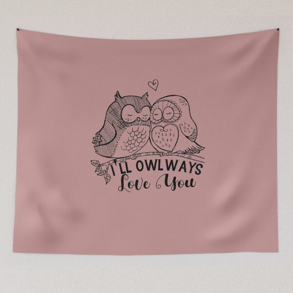 Item preview, I'll Owlways Love You, Cute Sweet Owl Couple Gift for Valentines- and Birthdays designed and sold by DiensDesign.