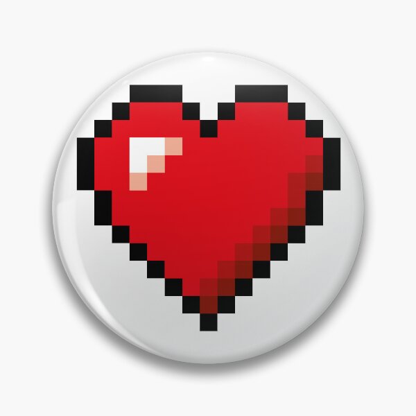 Item preview, Red Pixelated Heart Retro Valentines Day Gamer designed and sold by ClumsyCat.
