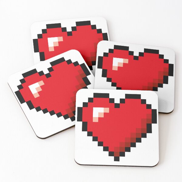 Item preview, Red Pixelated Heart Retro Valentines Day Gamer designed and sold by ClumsyCat.