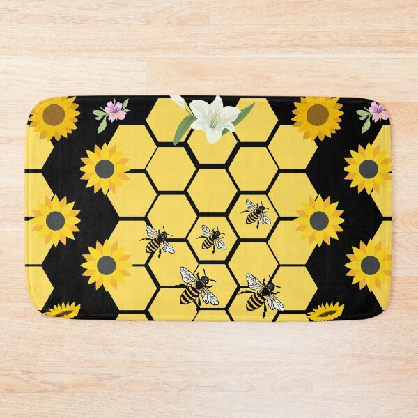 Item preview, Bees, flowers and honey honeycomb designed and sold by Anahit Petrosyan Art Studio & Unique Print Designs for a Gift.