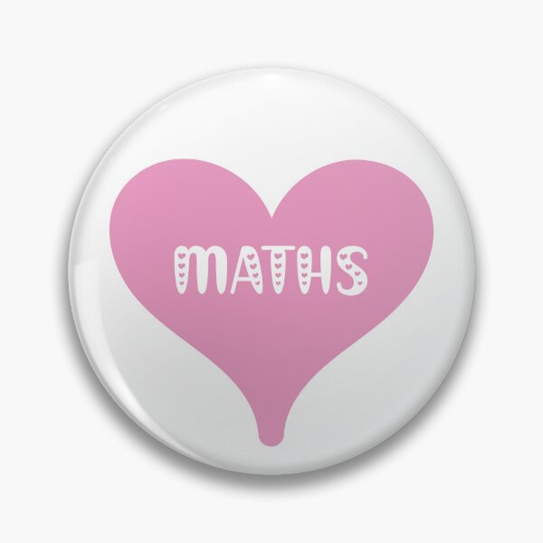 Item preview, I love maths pink love heart - maths is my Valentine designed and sold by MintGubbins.