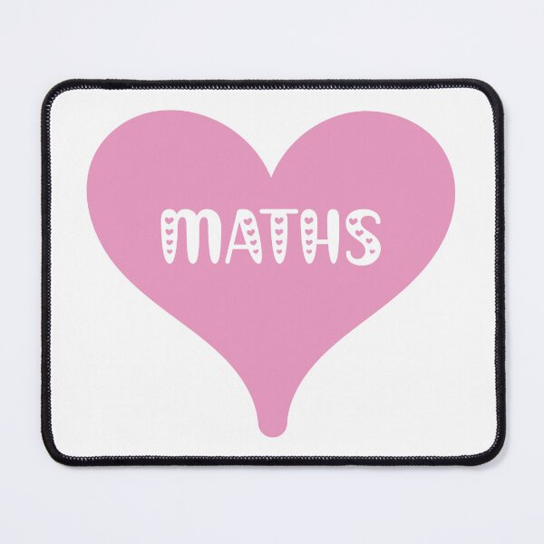Item preview, I love maths pink love heart - maths is my Valentine designed and sold by MintGubbins.