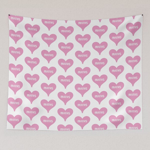 Item preview, I love maths pink love heart - maths is my Valentine designed and sold by MintGubbins.