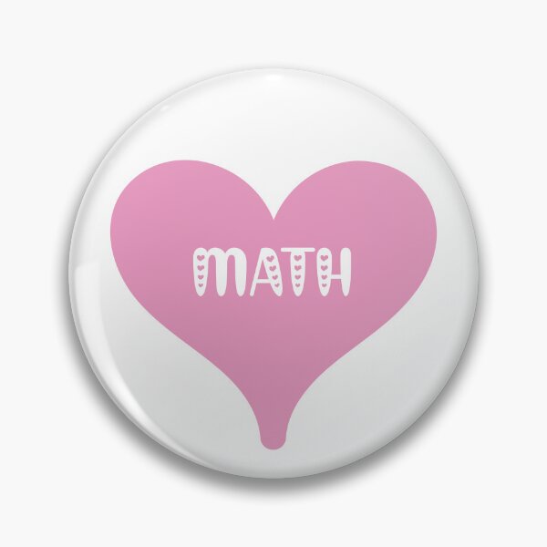Item preview, I love math pink love heart - math is my Valentine designed and sold by MintGubbins.