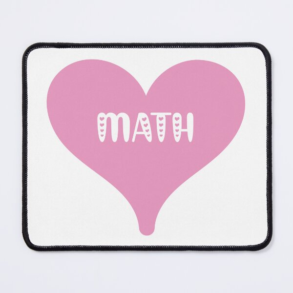 Item preview, I love math pink love heart - math is my Valentine designed and sold by MintGubbins.