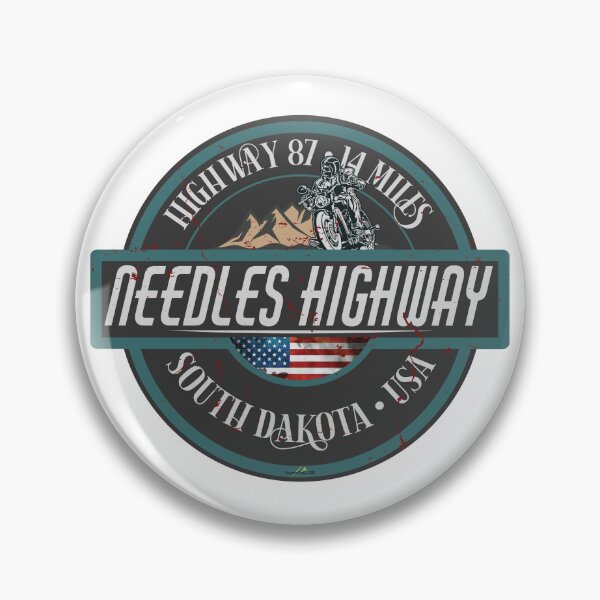 Item preview, Needles Highway US87 USA Black Hills South Dakota Sticker T-Shirt Motorcycle 02 designed and sold by OuterShellUK.